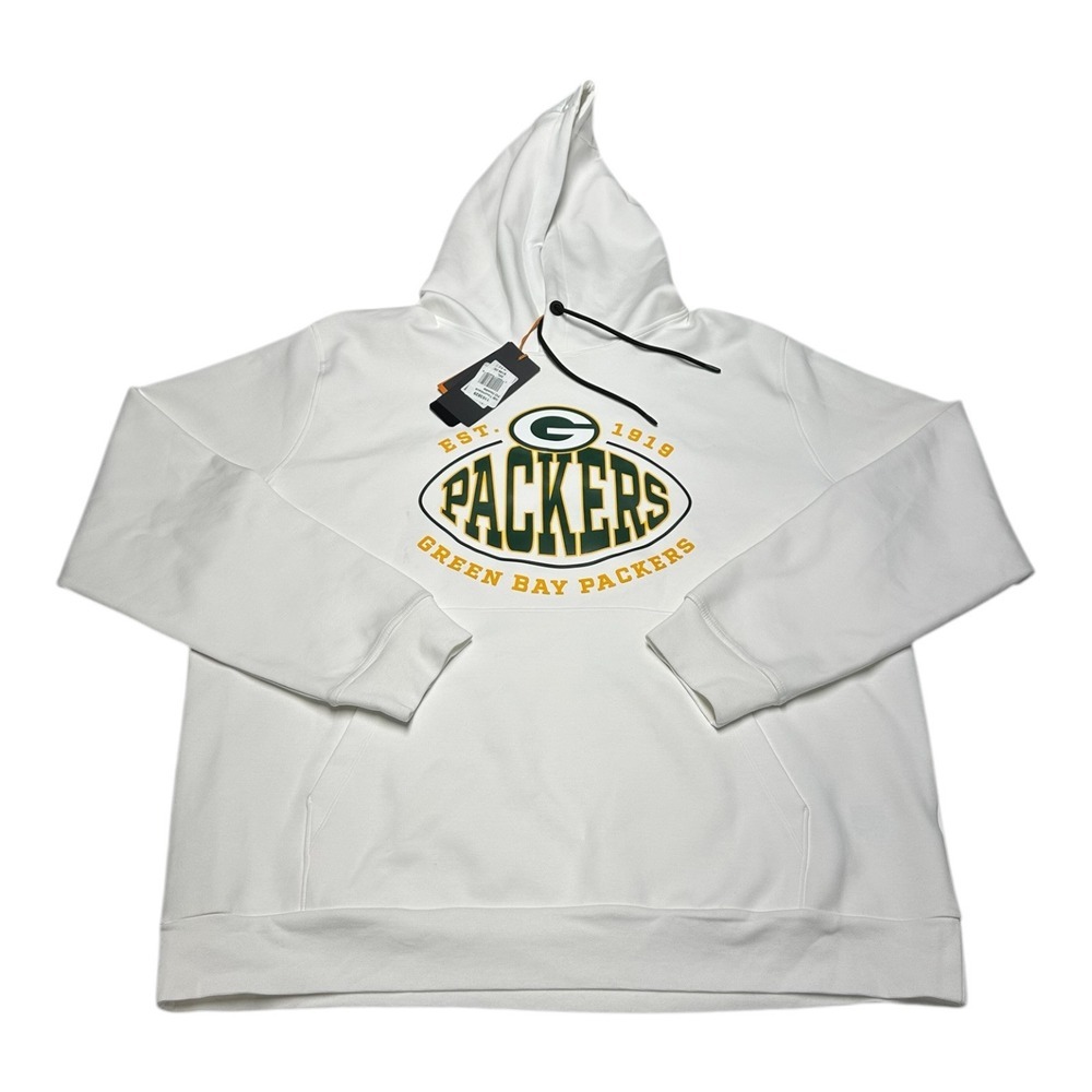 Hugo Boss Green Bay Packers Hoodie Mens 3XL White Touchback NFL Sweatshirt NWT